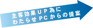 集客効果ＵＰの為にわたらせＰＣからの提案