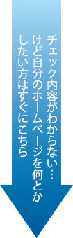 チェック内容がわからない…けど自分のホームページを何とかしたい方はすぐにこちら